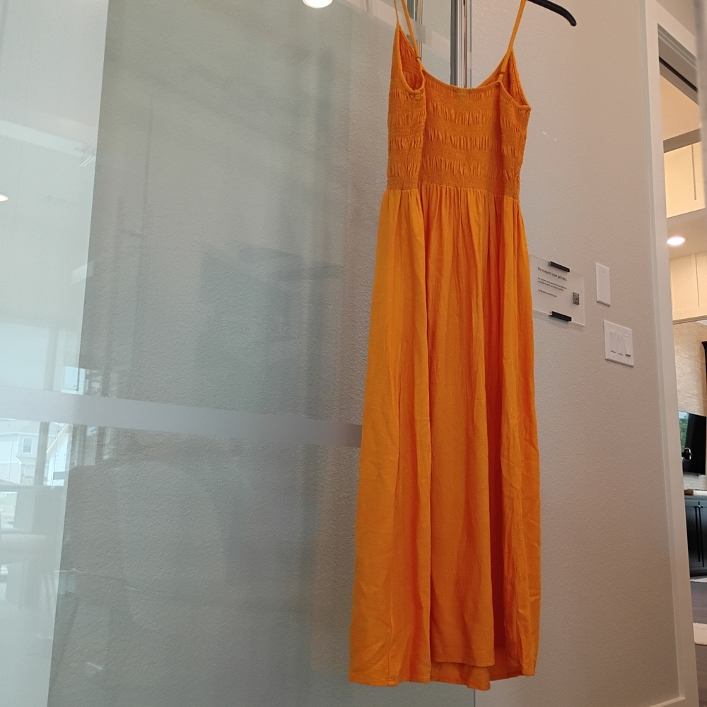 wild fable Spaghetti-Strap Midi Dress in Mustard Yellow - Picture 11 of 15